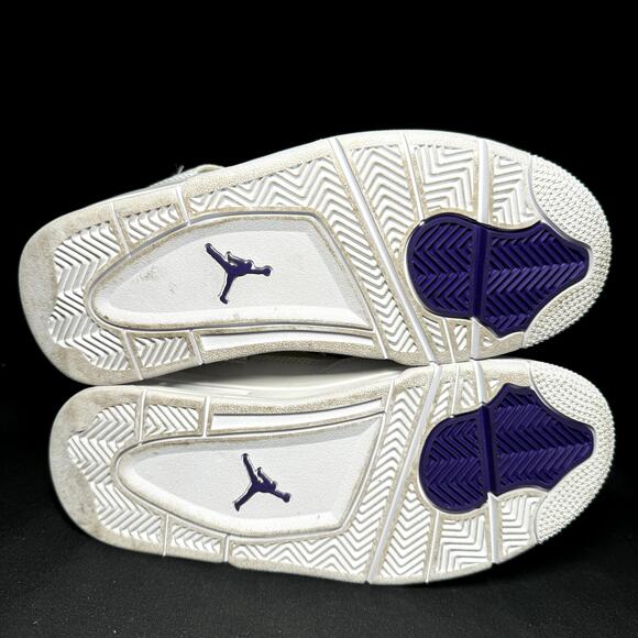 Nike Air Jordan 4 Retro GS Purple Metallic 2020 Men's Shoes - Size 5 - Picture 7 of 9